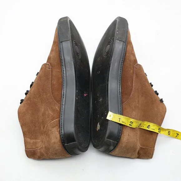 Harrys of London Mid Top Brown Suede Leather Men's EU 43.5 Casual Shoes Italy - Picture 6 of 11